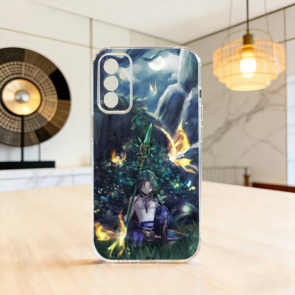 

G-Genshin Impact Xiao Phone Case Transparent Silicone Soft For SamsungA10,12,20,21S,30,31,40,50,51,52,70,71 Samsung a12