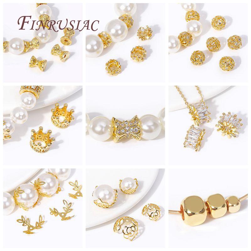 18K Gold Plated 12/16MM Large Beads Caps Filigree Bead Cap High Quality Jewelry Beads Cap DIY Handmade Jewelry Accessories
