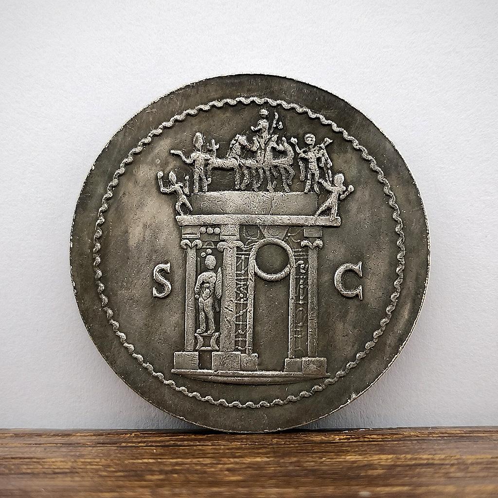 Ancient Roman Kings, Silver Coins, Silver Dollars, NERO CLAVDIVS Coins of Roman Kings, Antique Coins, Collectible Craftsmanship