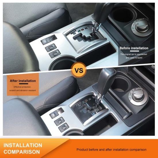 Gloss Black Center Console Gear Shift Control Bezel Cover Trim For 4Runner 2010+