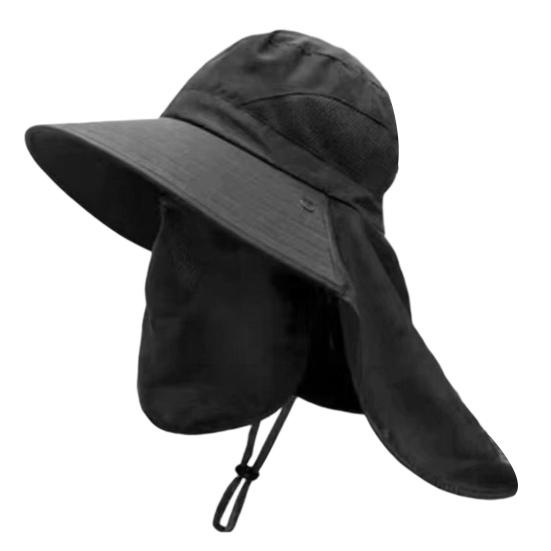Lightweight Summer Hat Breathable Mesh Bucket Hat 360-Degree Sunshade Fisherman with Detachable Face