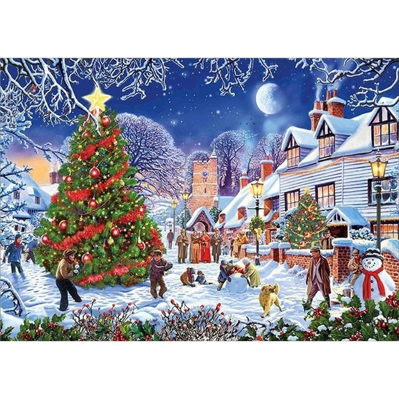 5D Diamond Painting Santa Claus Diamond Mosaic Christmas Diamond Embroidery Winter DIY Full Round Cross Stitch Home Decor