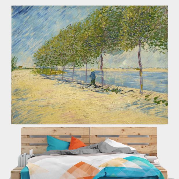 Landscape Background Cloth Ins Hanging Cloth Art Living Room Wall Cloth Bedside Decoration Tapestry Bedroom Wall Blanket