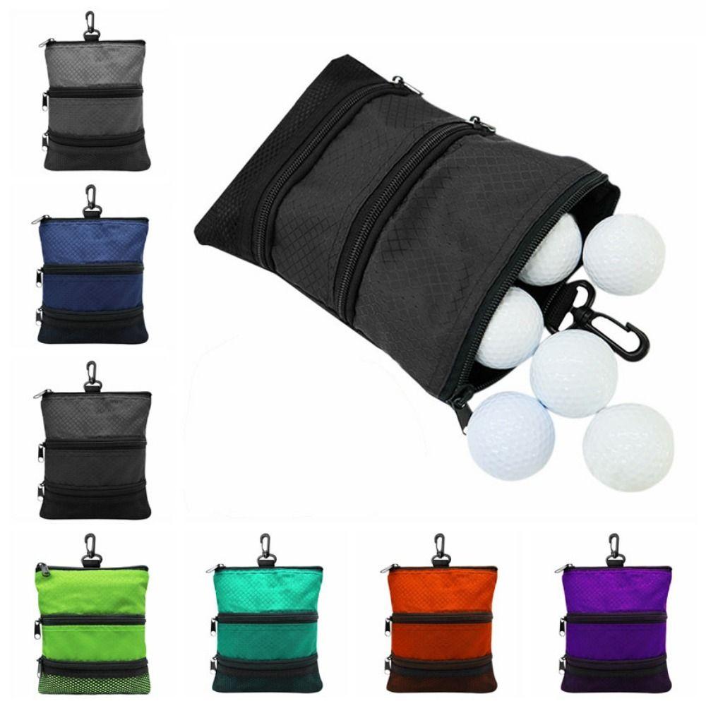 Portable Golf Storage Bag Three Layer Golf Pouch Accessories Carrier Golf Carrier Golf Training