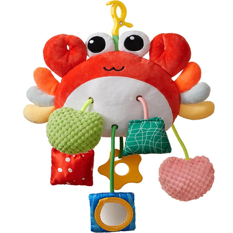 Baby Car Seat Toy, Baby Toys 0-6 Months Newborn Toys,Infant Sensory Toy with Rattles & Mirror,Stroller Toys Hanging Toys