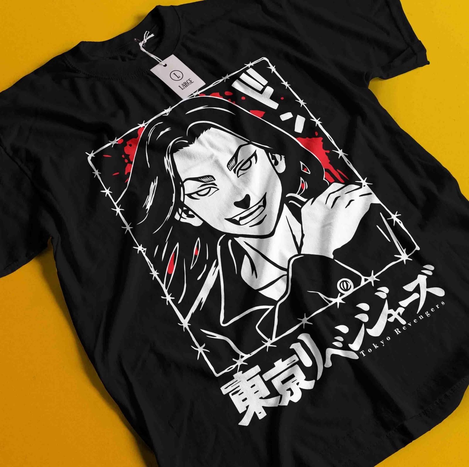 

Tokyo Revengers T-Shirt Mens Womens Tees Top Manjiro Sano Shirt Takemichi Hanagaki Tshirt Ken Hakkai S