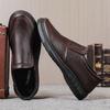 Autumn Men's Casual & Business Leather Shoes - Comfortable, Versatile for Work and Suitable for Middle-Aged and Elderly Dads