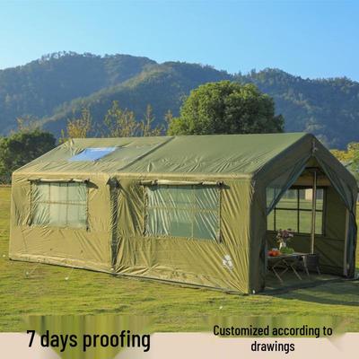 Outdoor Inflatable Tent: One Bedroom, One Living Room, Family Camping, Rainproof & Windproof
