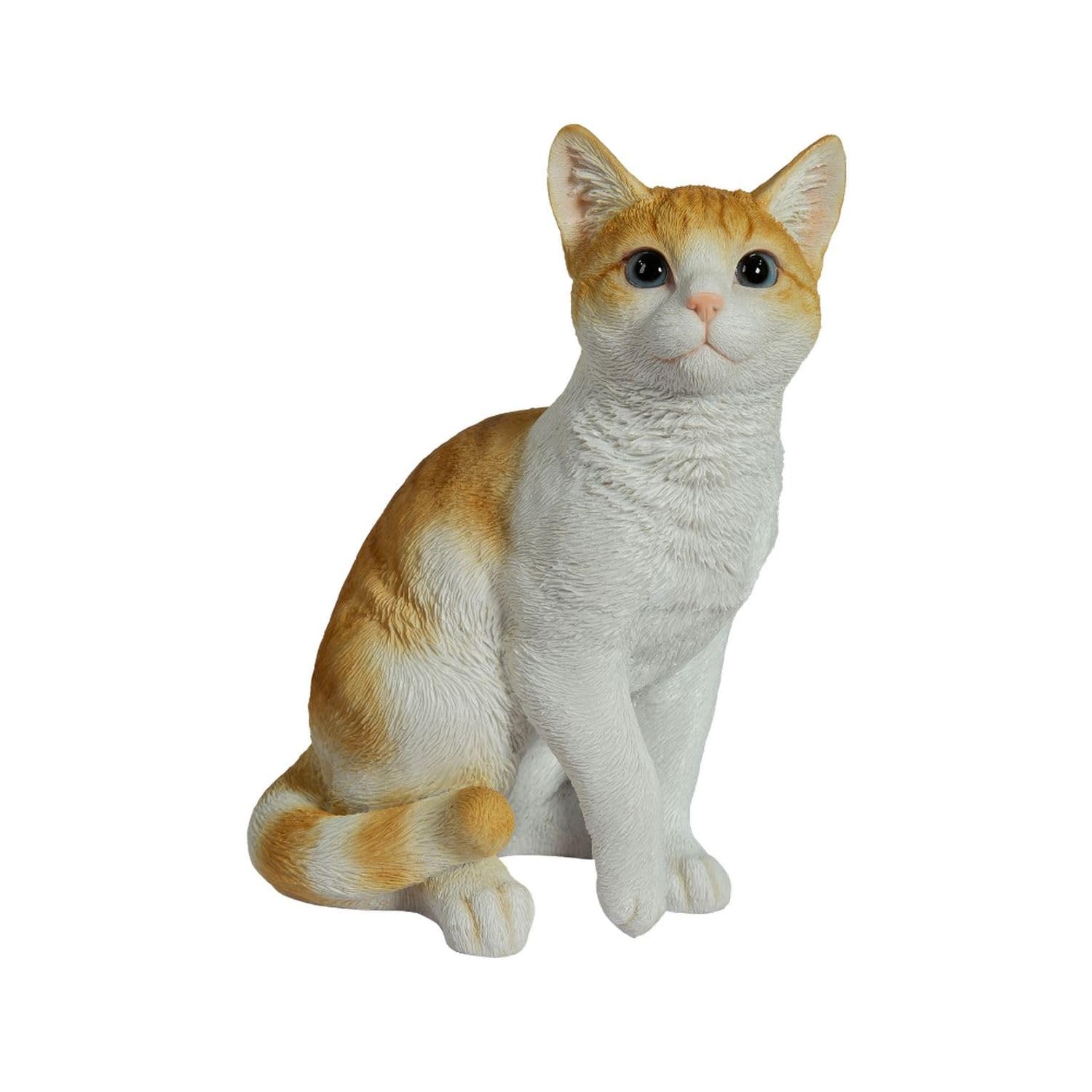 

Ubia Sitting Brown Tabby White Cat x x cm Doll Figure Ornament Animal Garden Decoration Cat (Medium) 18.7 12.5 22.5 H15132-23