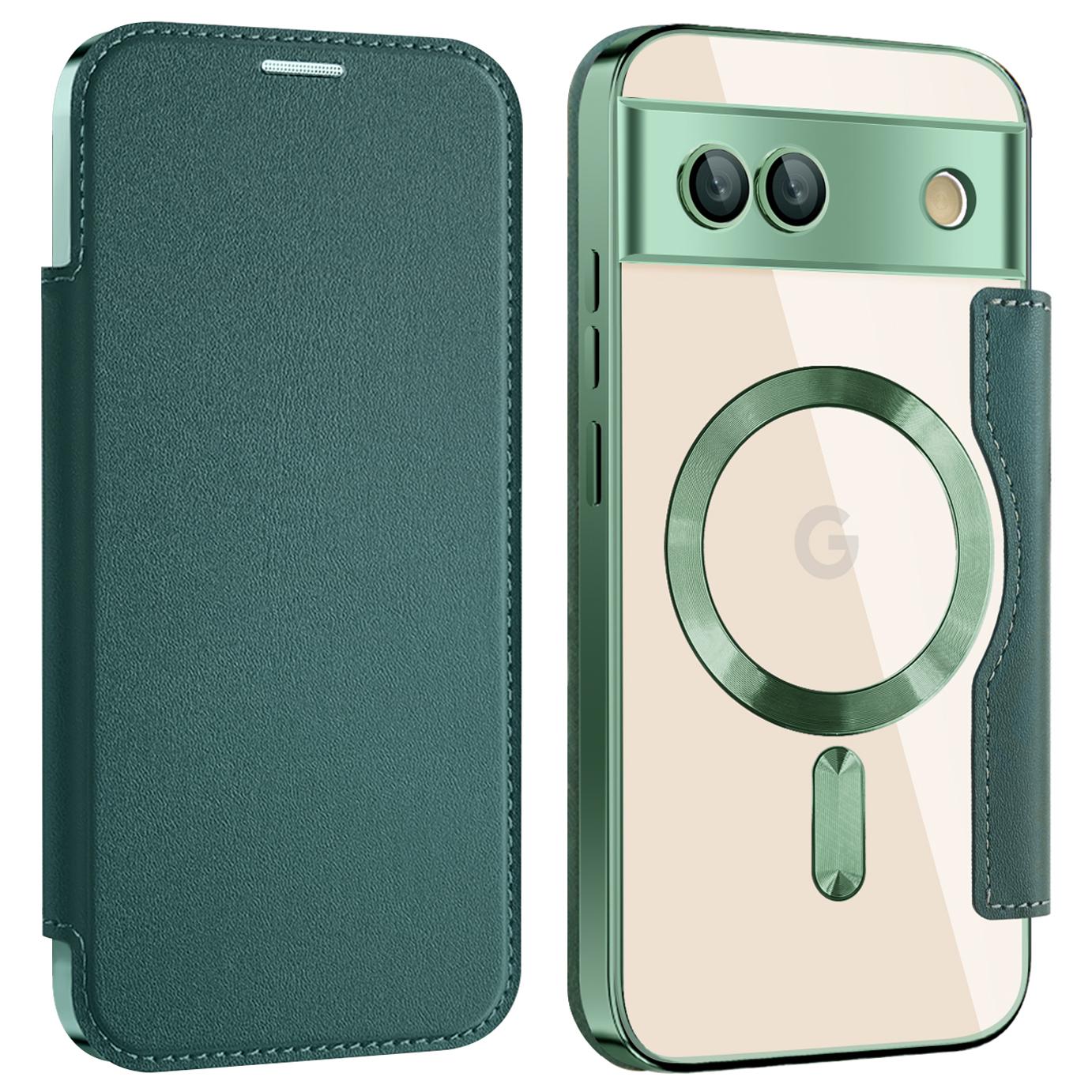 

Чохол для Google Pixel 8a, сумісний із карткою блокування MagSafe RFID, кришка телефону Blackish Green