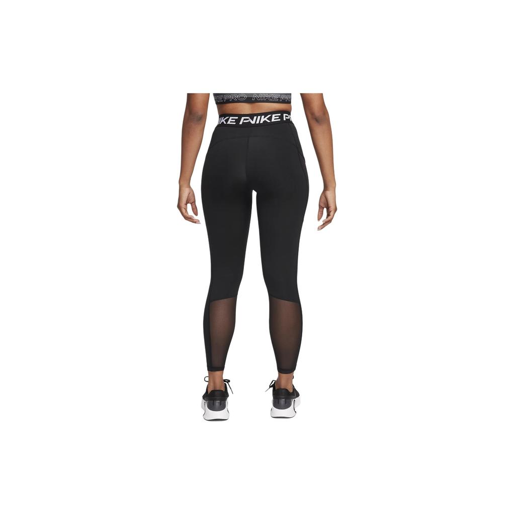 Nike Pro 365 Letter Print Pocket Design Mid Rise Leggings Women Leggings Black FB5033-011