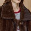 Maxza Wide Collar Fake Fur Jacket Ze12qj005nh