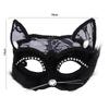 Katzenauge Schwarz Spitze Sexy Weihnachten Venezianische Maskerade Katzenmaske Kostümzubehör Partymaske