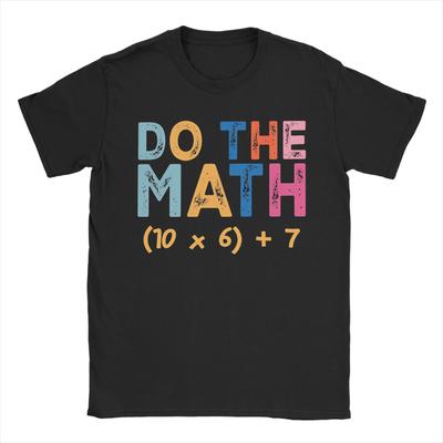 Do The Math 67 T Shirts for Men Pure Cotton Fashion T-Shirt Round Collar Tees Short Sleeve Tops Original
