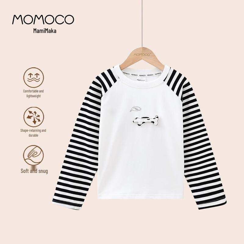 MOMOCO Boys  2025 Autumn Raglan Long-Sleeve T-Shirt 130