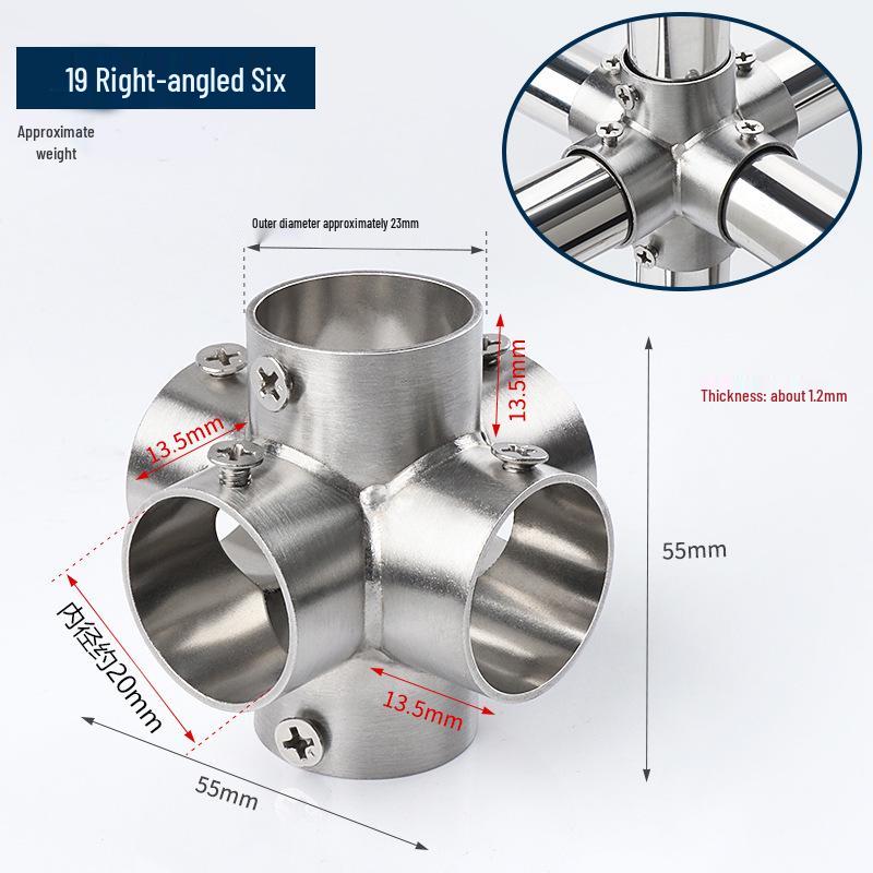 Stainless Steel Pipe Fittings for Clothes Racks and Shelves