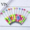 Giftable Beaded Pens DIY Beadable Pen, Colorful Fancy Crafting Ballpoint Office Stationery Supplies Gift for Students, Party Favors, Creative