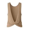 Women’s Sleeveless Open Back Tank Top Loose Fit Lightweight Athletic Yoga Workout Shirt for Gym Running Training