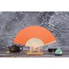 1 Peça Ventilador de Dança de Mão Estilo Chinês Padrão Personalizado Ventilador Dobrável de Bambu Ventilador de Mão para Casamento Ventilador de Flor de Bambu