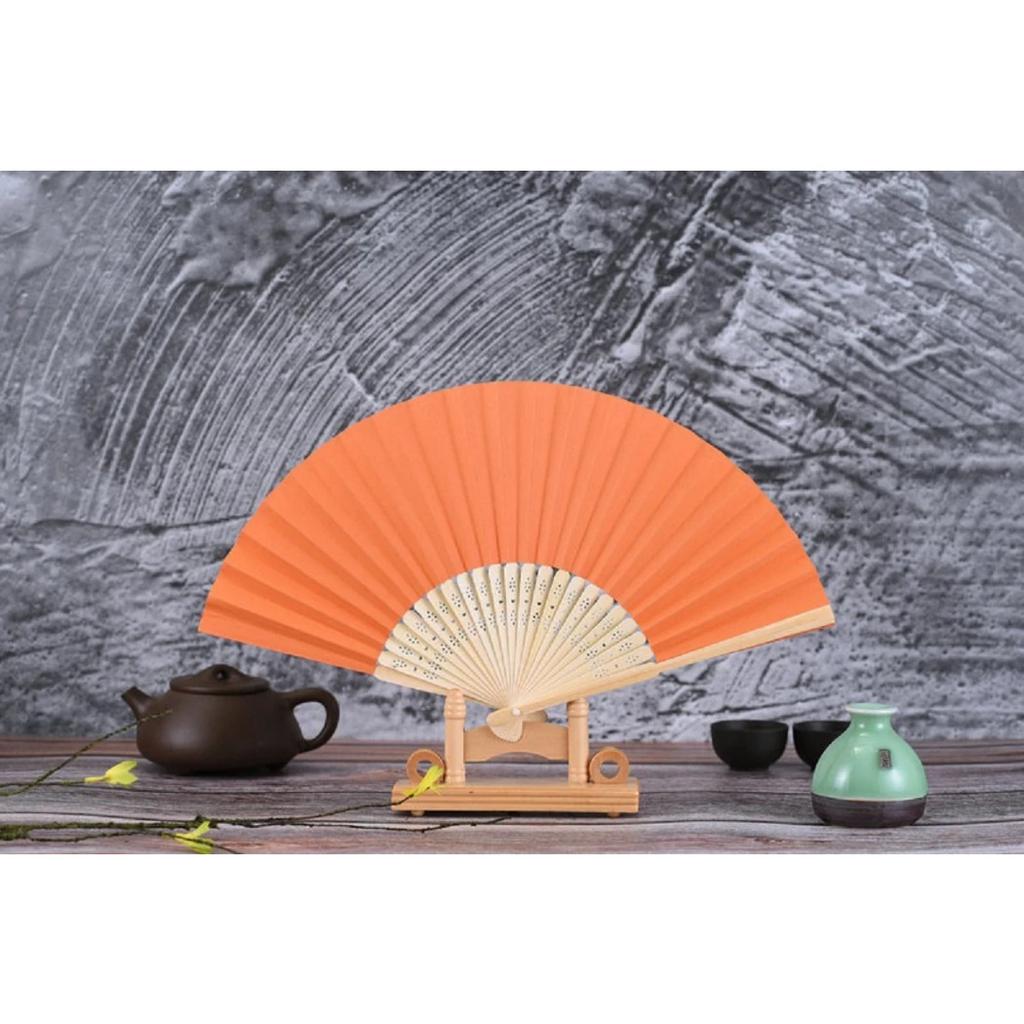 1 Peça Ventilador de Dança de Mão Estilo Chinês Padrão Personalizado Ventilador Dobrável de Bambu Ventilador de Mão para Casamento Ventilador de Flor de Bambu