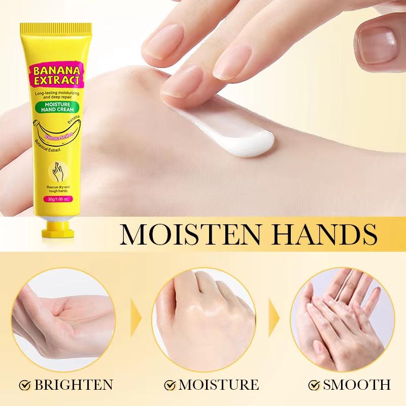 3/5pcs Banana Hand Cream Anti-Drying Crack Moisturizing Brightening Repairing Hand Creams For Hands Skin Care