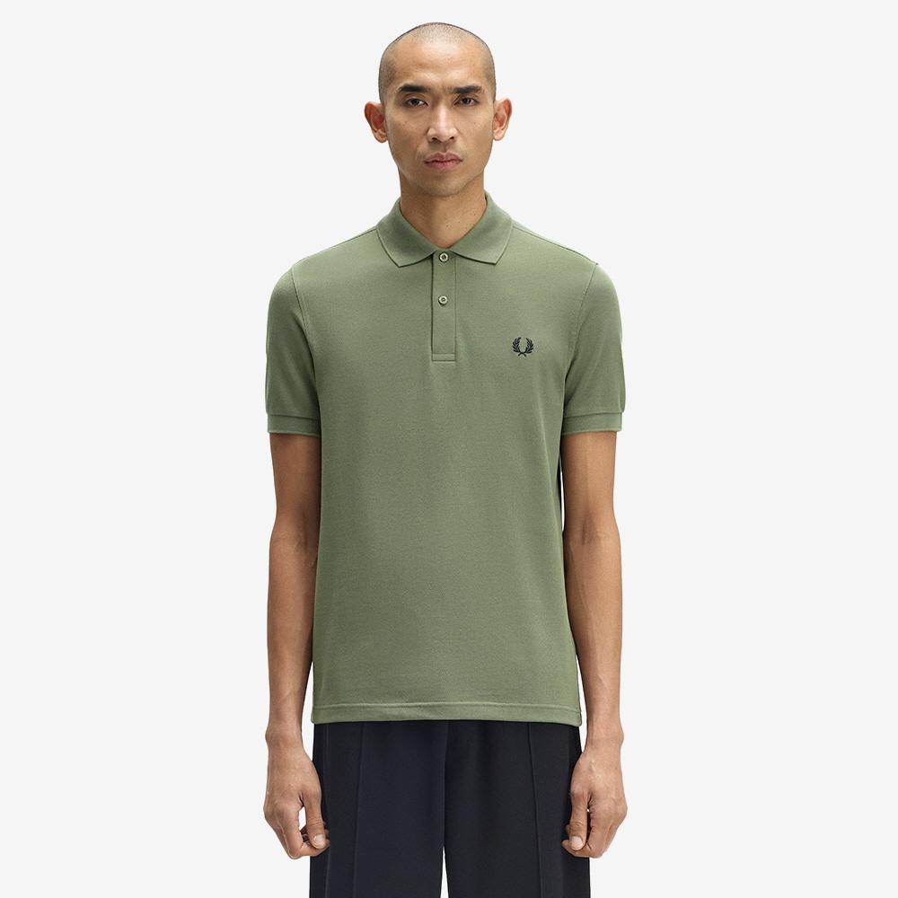 FRED PERRY [M6000] Plain Fred Perry Shirt - Laurel Green/Black Afpm2536000-Z50