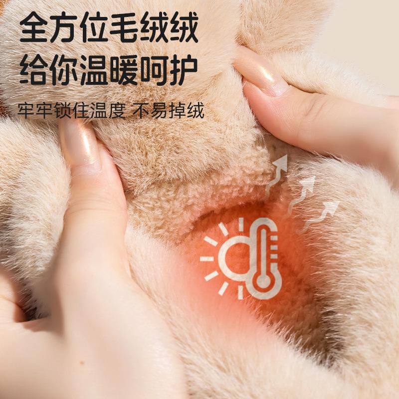 Cotton Slippers Women's Autumn and Winter Outer Wear New Indoor Home Thick Sole Heightening Warm Plush Shoes