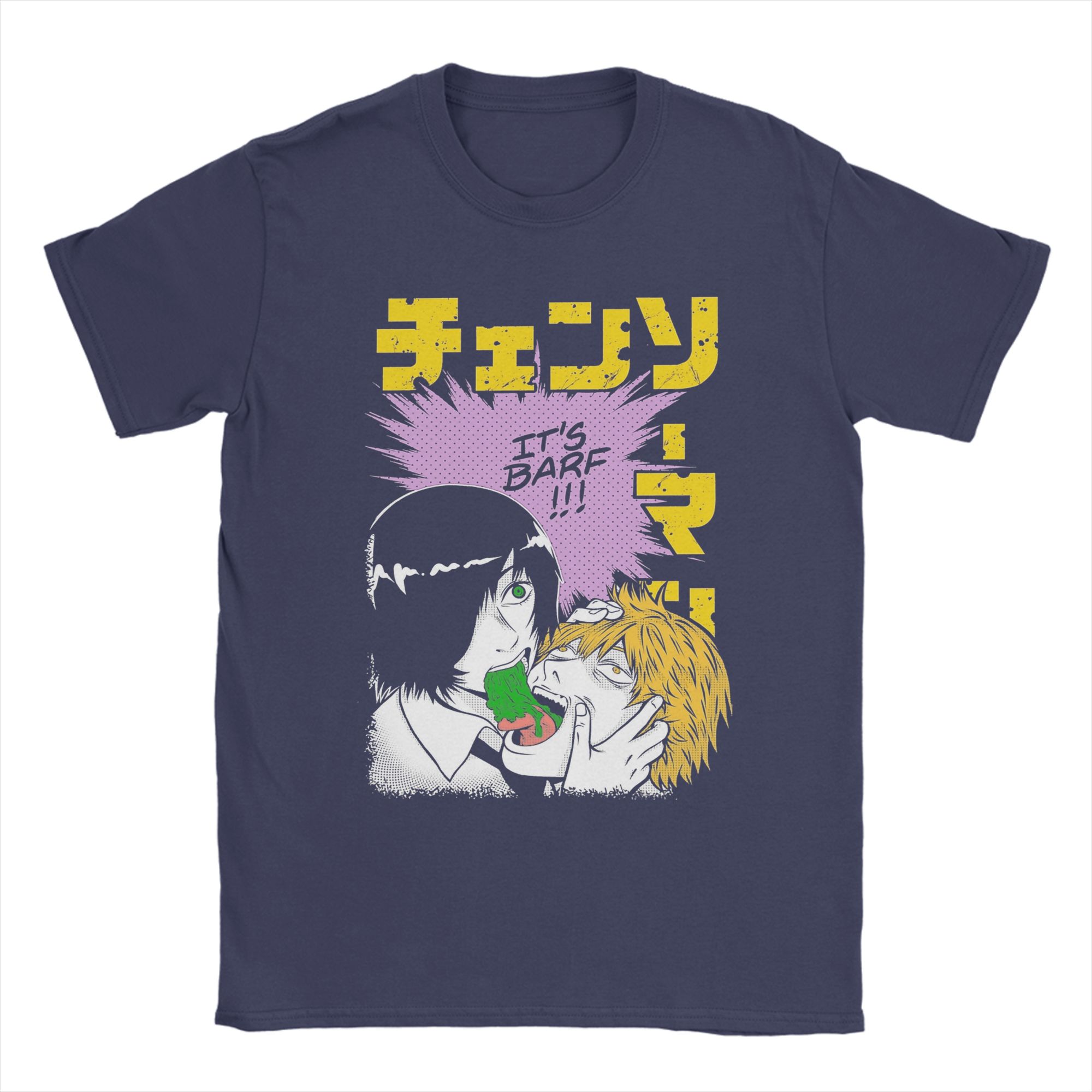 

Men Chainsaw Man Japanes Manga T Shirts 100% Cotton Clothes Funny Short Sleeve Round Neck Tees 6XL T-Shirt 4XL