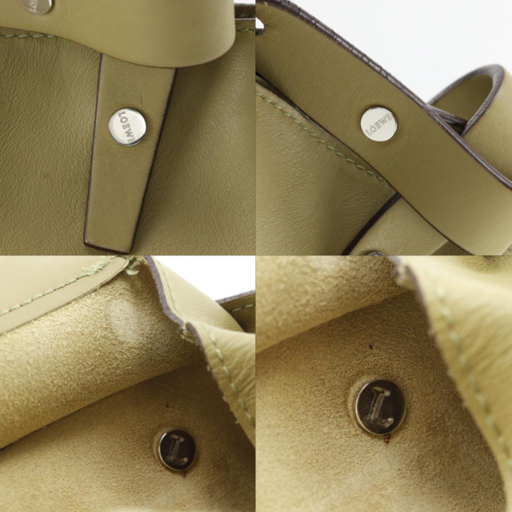 LOEWE anagram Shoulder Bag olive lambskin Women Used