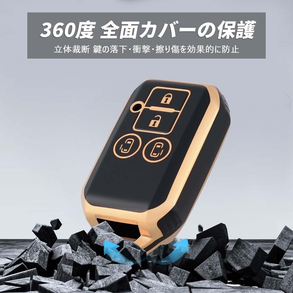 Suzuki Jimny Key Premium Leather TPU Key Comfortable To the No Signal Smart Remote Compatible with the New Spacia Flair and Solio [OFFCURVE] Case, +