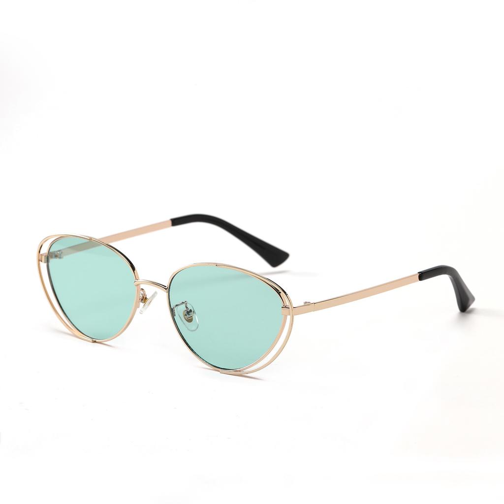 Glasses 30023 Punk Double Frame Pussy Eye Multicolor Vintage Sunglasses, Ladies Sunglasses