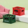 1/12 Scale Dollhouses Miniature Beer Bottle with Crate Life Like Beer Box Model Project Accessory for Model Collectors