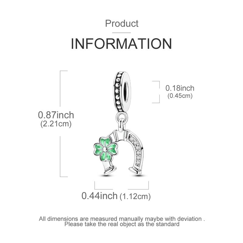 copper Shamrock and Horseshoe Pendant Charm Bead Charms Bead Charms Jewellery Compatible With Authentic Bracelets Necklaces Ideal For Women Do It Your