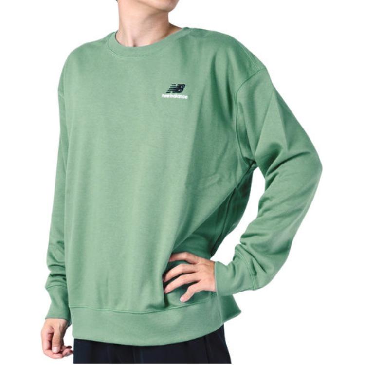 New Balance Sweatshirts Unisex Green Crew Neck Moderate Regular UT21501-DKJ