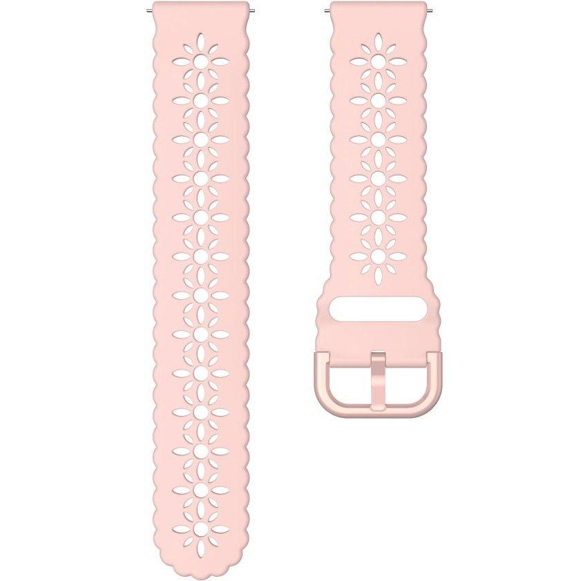 Universal Silicone Strap 22mm Soft Hollowed-out, Pink
