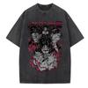 Anime Jujutsu Kaisen Bedrucktes T-Shirt für Herren und Damen Gewaschenes T-Shirt Hohe Qualität Vintage Baumwoll-T-Shirt Harajuku YK Tops