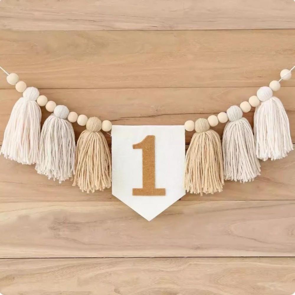 First Birthday Theme First Birthday Banner Boho-Style High Chair Banner For First Birthday