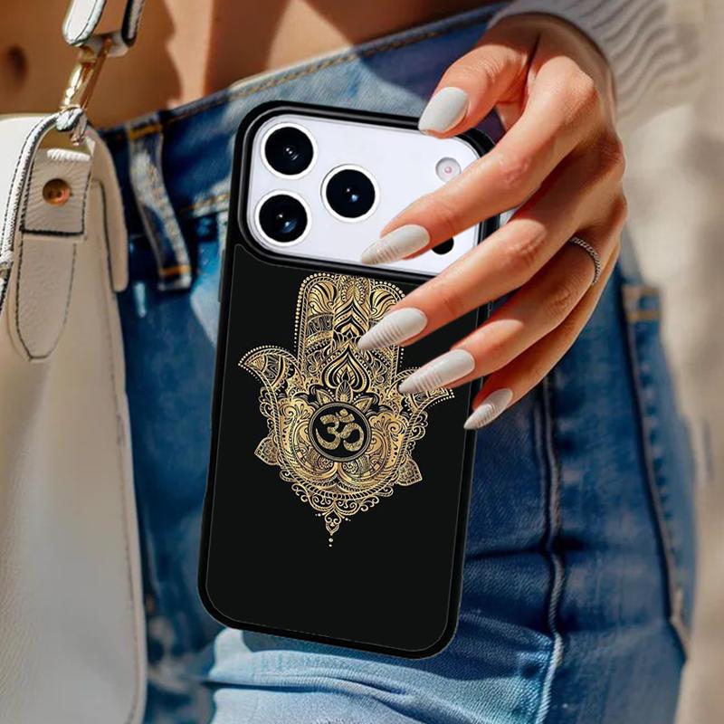 Hamsa Hand Amulet Psychedelic Phone Case For iPhone 17 Air 14 15 13 12 Max Cover For Apple 14 15 16 16e 11 Pro Max Plus