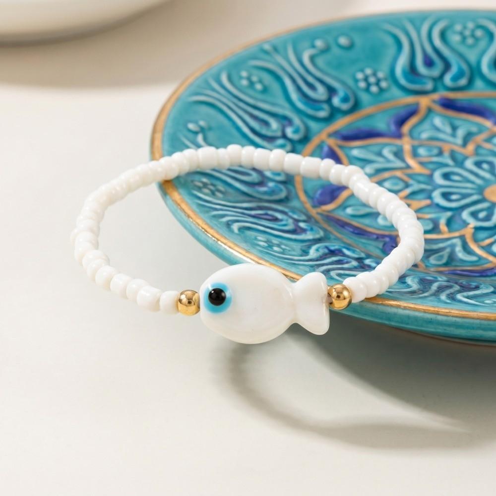 Buntes Böhmisches Meeresarmband Meeres-Serie Gepunktetes Perlenarmband Kreatives Strandarmband Urlaub