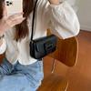 Vintage Design Women Underarm Bag Solid Color Female Girls Small Shoulder Bags PU Leather Ladies Purse Handbags Armpit Bag