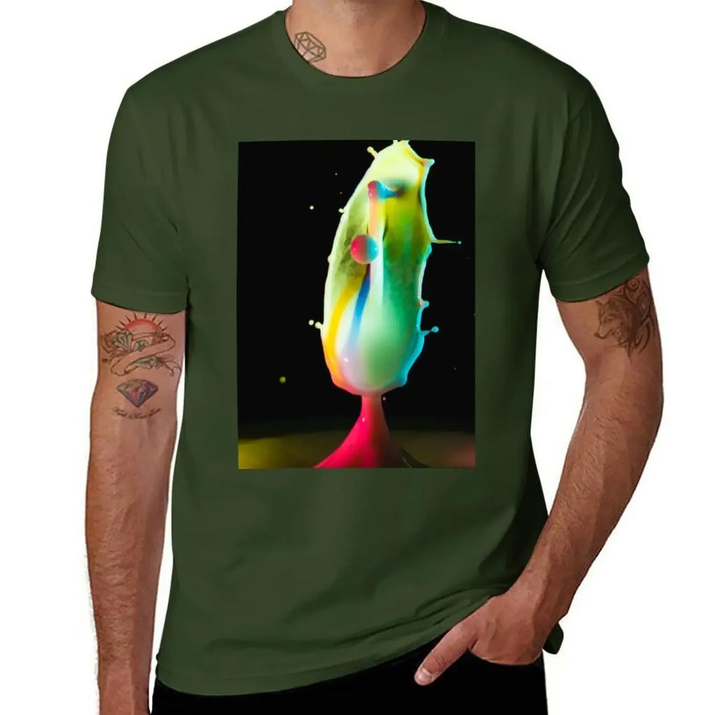 Rainbow Splash Tshirt For A Boy Anime Clothes Vintage Clothes Unisexs T Shirts
