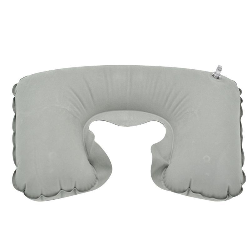 U Pillow Inflatable Comfortable Outdoor Portable Travel Neck Guard Flocking