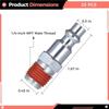 A84E-Quick Connect Adapters 25 PCS 1/4 Inch NPT Male Industrial For Air Plugs For Air Compressors