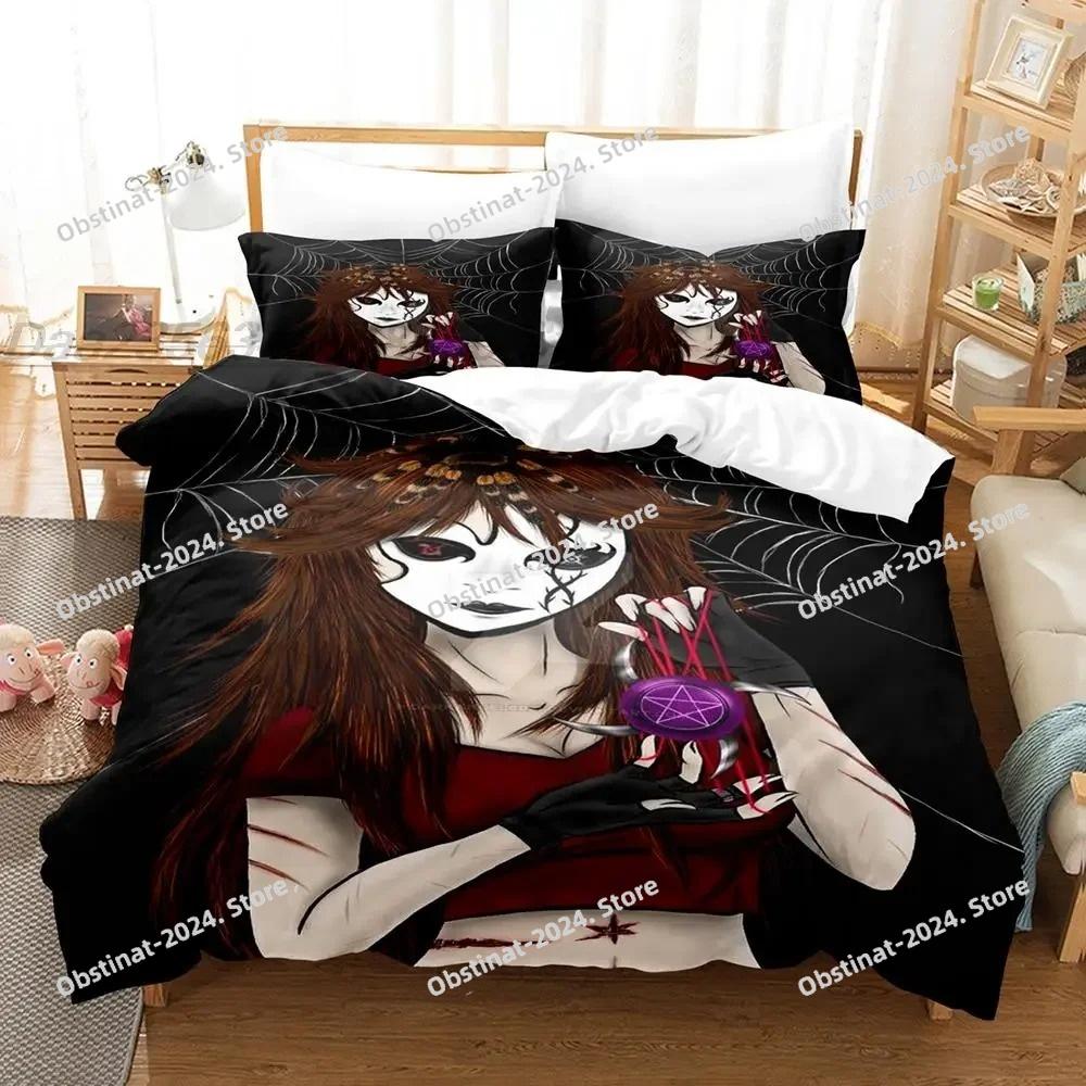 Creepypasta Bedding Set Single Twin Full Queen King Size Bed Set Adult Kid Bedroom Duvet cover Sets 3D Print Anime bed sheet set
