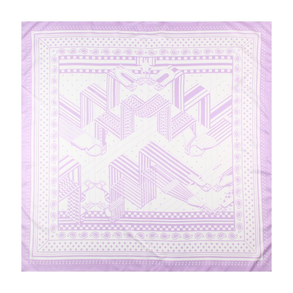 Manual Hand Rolled Twill Silk Scarf Women Geometric Print Square Scarves Wraps Echarpes Curled Foulard Femme Bandana Hijabs 90CM