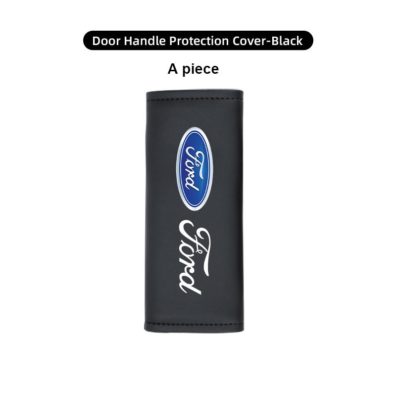 Leather Car Door Handle Protection Sleeve Anti Stick Interior Accessory For Ford Fiesta Ranger Mondeo Escape Ecosport Fusion