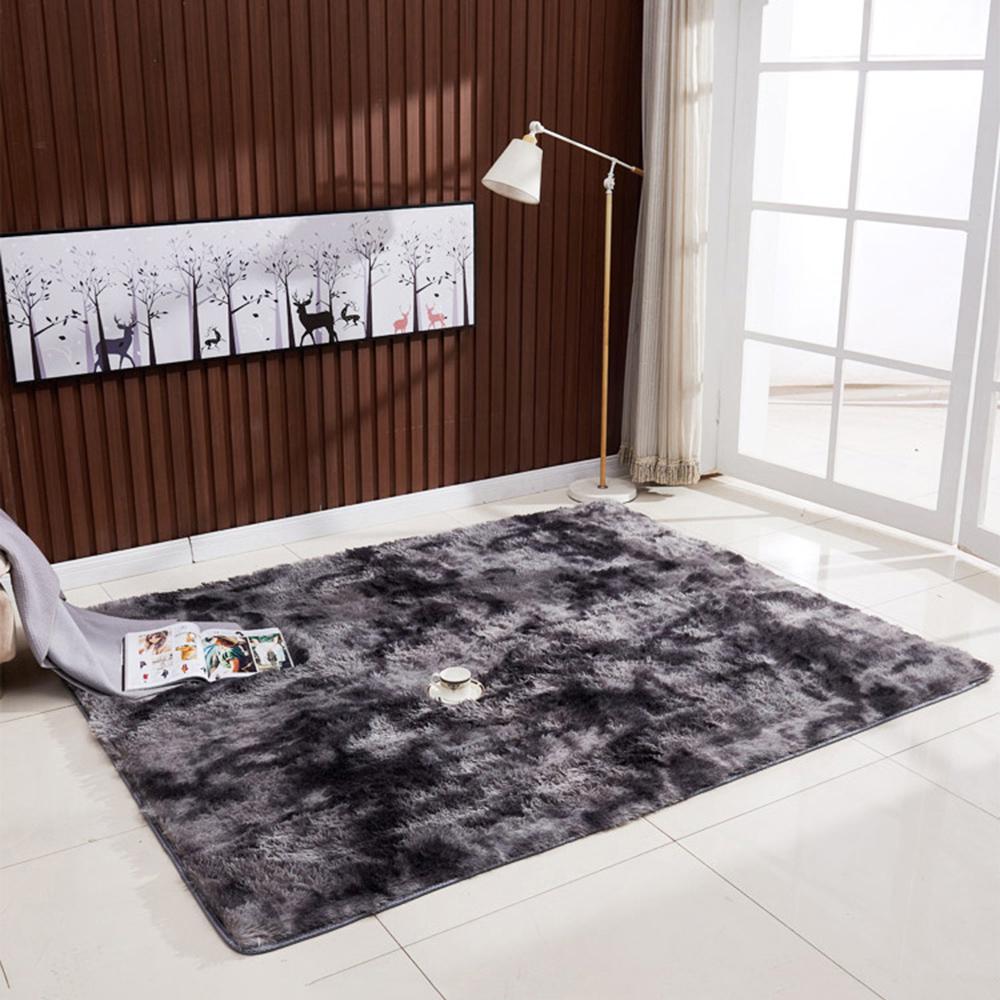 Ultra Soft Tie-Dye Style Gradient Color Carpet Floor Bedroom Mat Rectangle