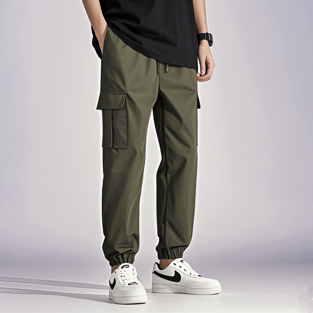 New Men's Sports Casual Pants Tooling Casual Pants Spring and Autumn Trendy Brand Fashion Versatile Men's Clothing Big