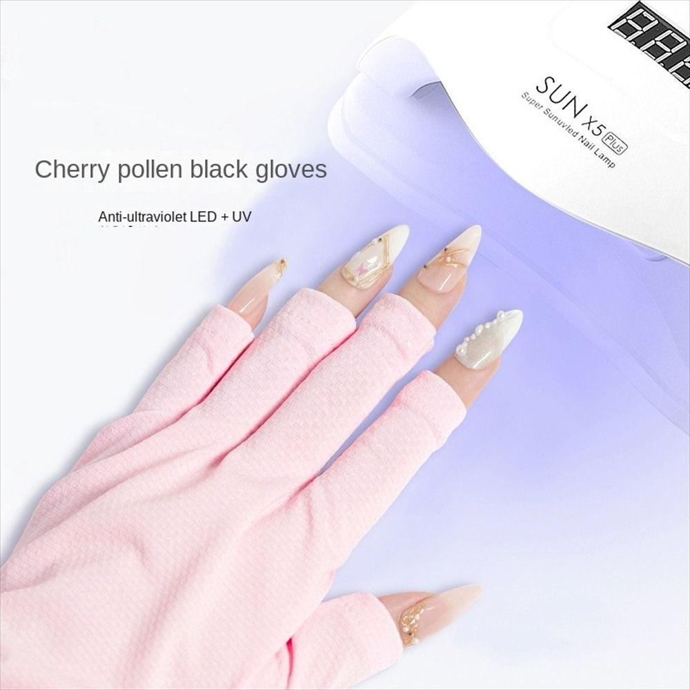 1Pair Hand Protector Anti UV Radiation Gloves Nail Lamp Protection Gloves  for Nail UV LED Lamp