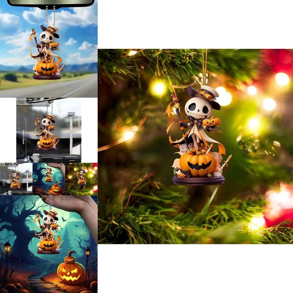 Kreative Halloween Auto Spiegel Dekoration Niedlicher Cartoon Stil Anhänger Zubehör